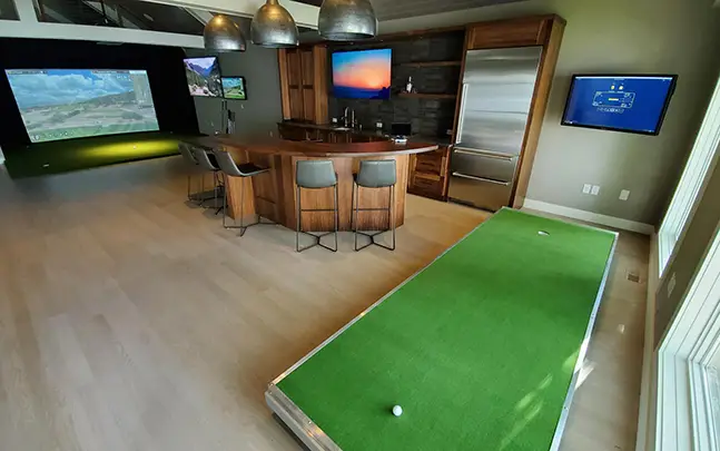platform-golf-man-cave-co Indoor PLATFORM golf installation